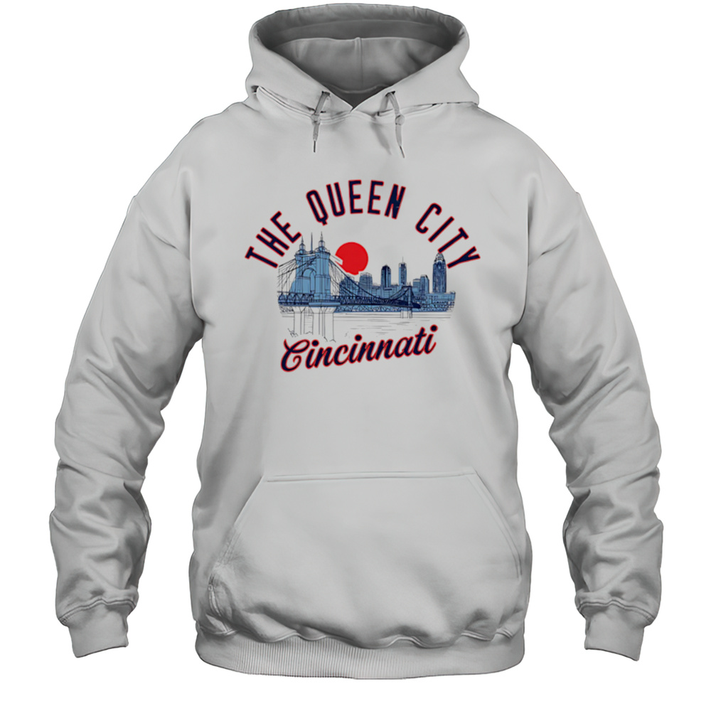 The Queen City Cincinnati Skyline Sunset Shirt Unisex Hoodie