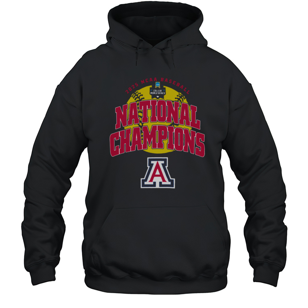 Arizona Wildcats 2025 NCAA Baseball College World Series Champions T Shirt Unisex Hoodie