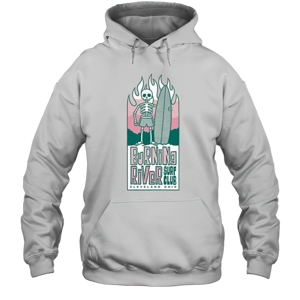Burning River Surf Club Skeleton T-shirt Unisex Hoodie