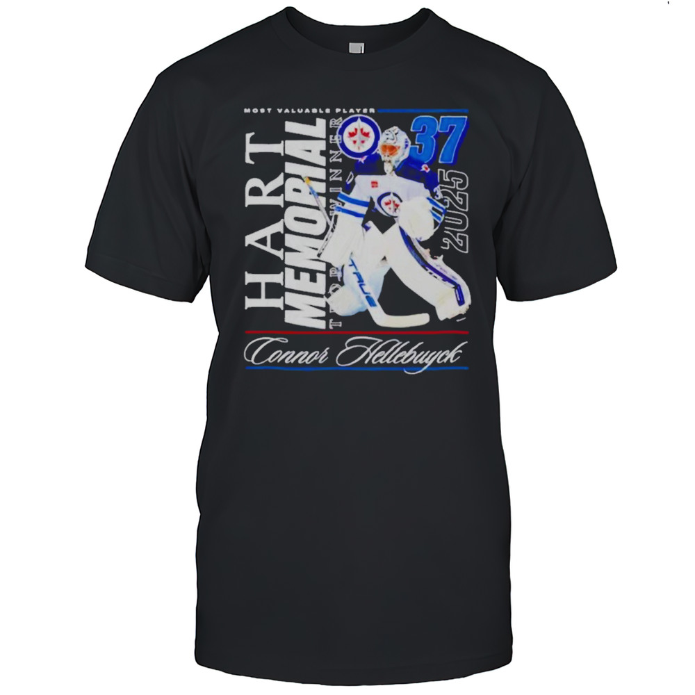 Connor Hellebuyck Winnipeg Jets NHL 2025 Hart Trophy Winner Graphic Shirt