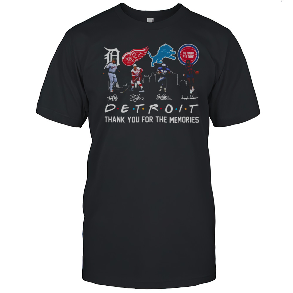 Detroit Team Sport Signature Thank You For The Memories T Shirt