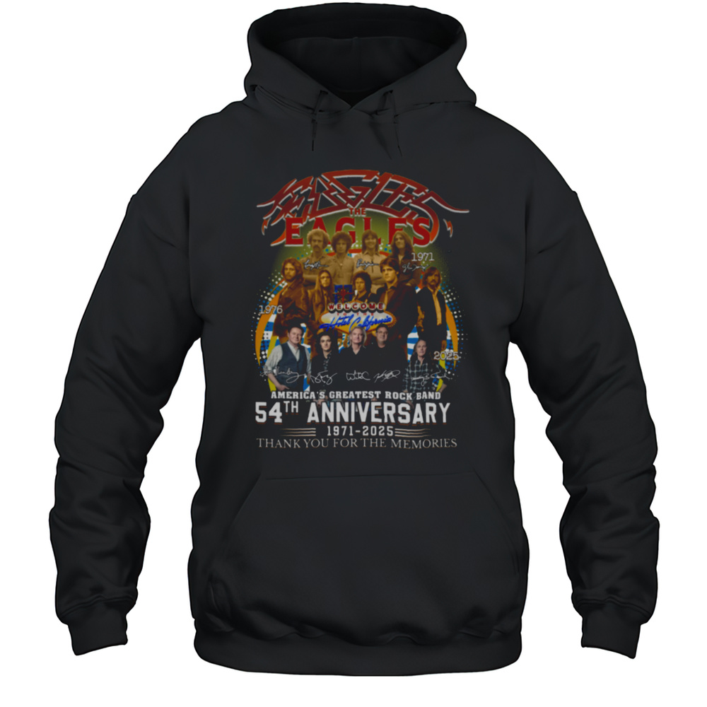 Eagles Rock Band 54th Anniversary 1971 2025 Thank You For The Memories T Shirt Unisex Hoodie