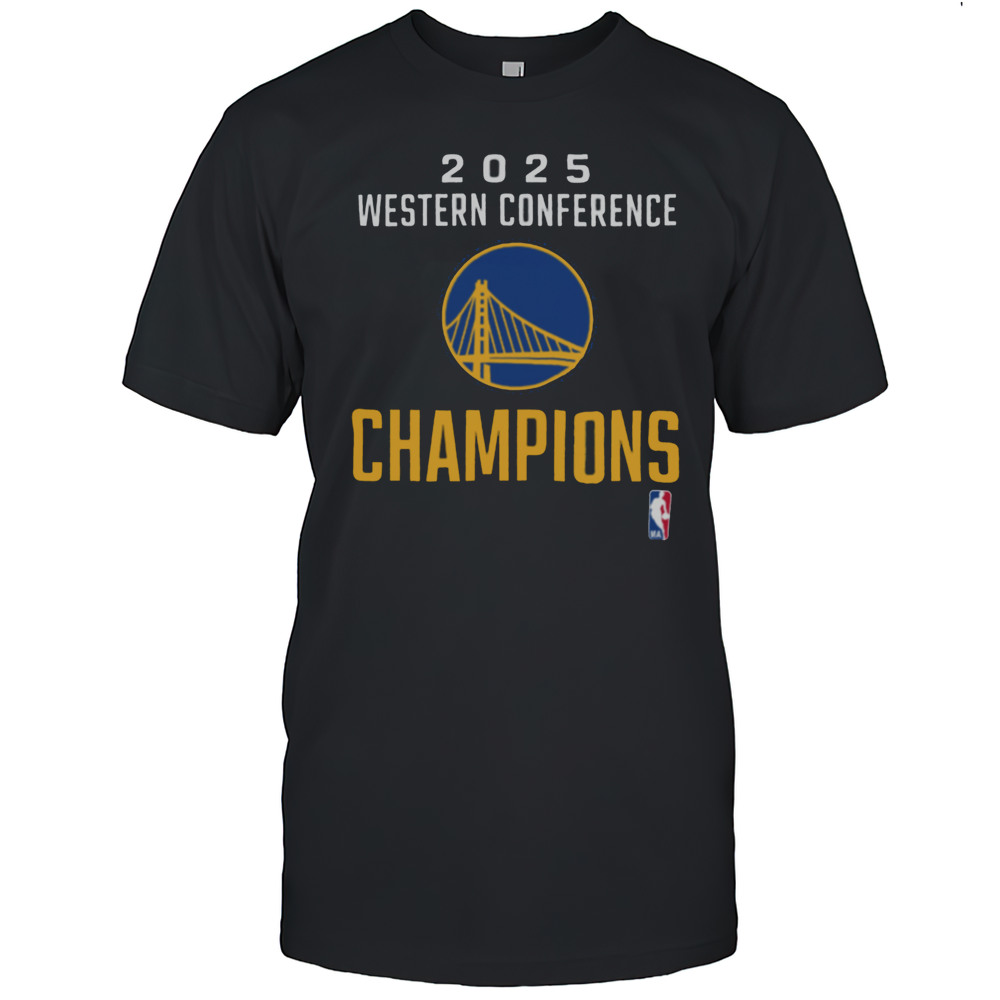 Golden State Warriors Fanatics 2025 NBA Western Conference Champions Locker Room T Shirt