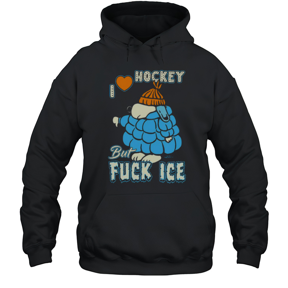 I Love Hockey Snoopy Shirt Unisex Hoodie
