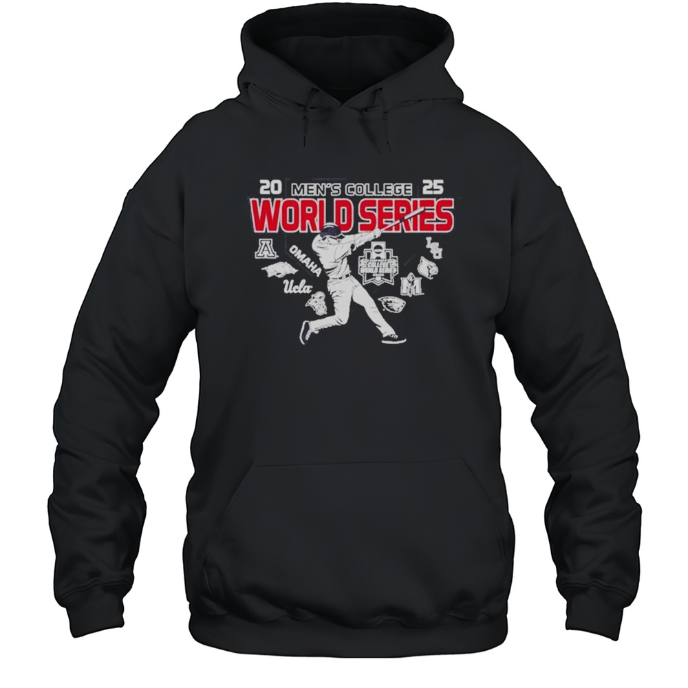 Mens College World Series 2025 NCAA Baseball 8 Team Hitter Shirt Unisex Hoodie