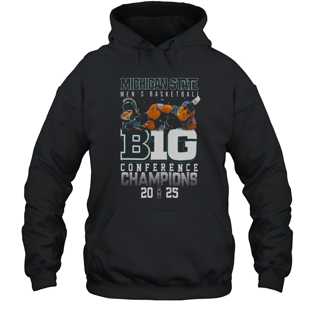 NCAA Michigan State Spartans Mens Basketball B1G Conference Champions 2025 T Shirt Unisex Hoodie