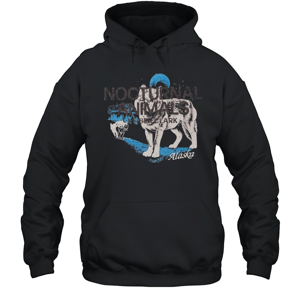 Nocturnal Animals Alaska Wolves T-shirt Unisex Hoodie