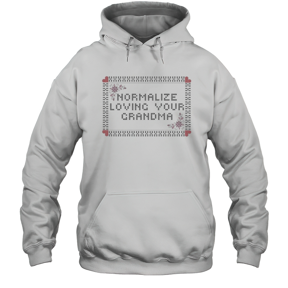 Normalize Loving Your Grandma Cross Stitch T-shirt Unisex Hoodie