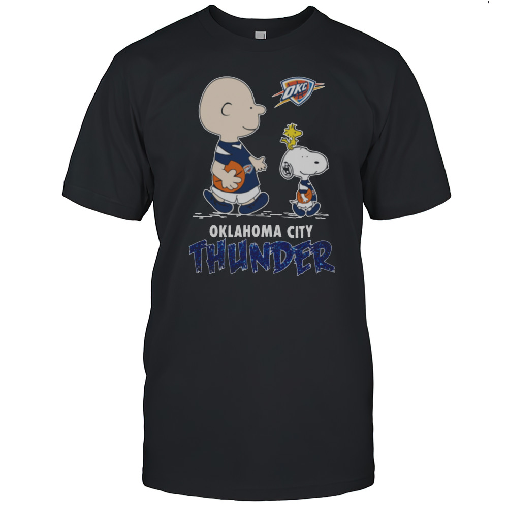 The Peanuts Characters X Oklahoma City Thunder Basketball Shirt