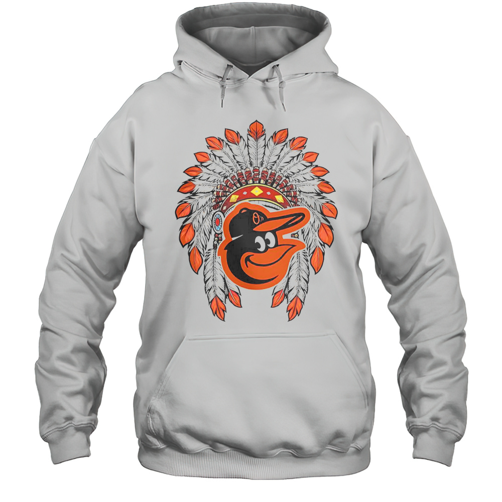 Baltimore Orioles Native American Logo T-Shirt Unisex Hoodie
