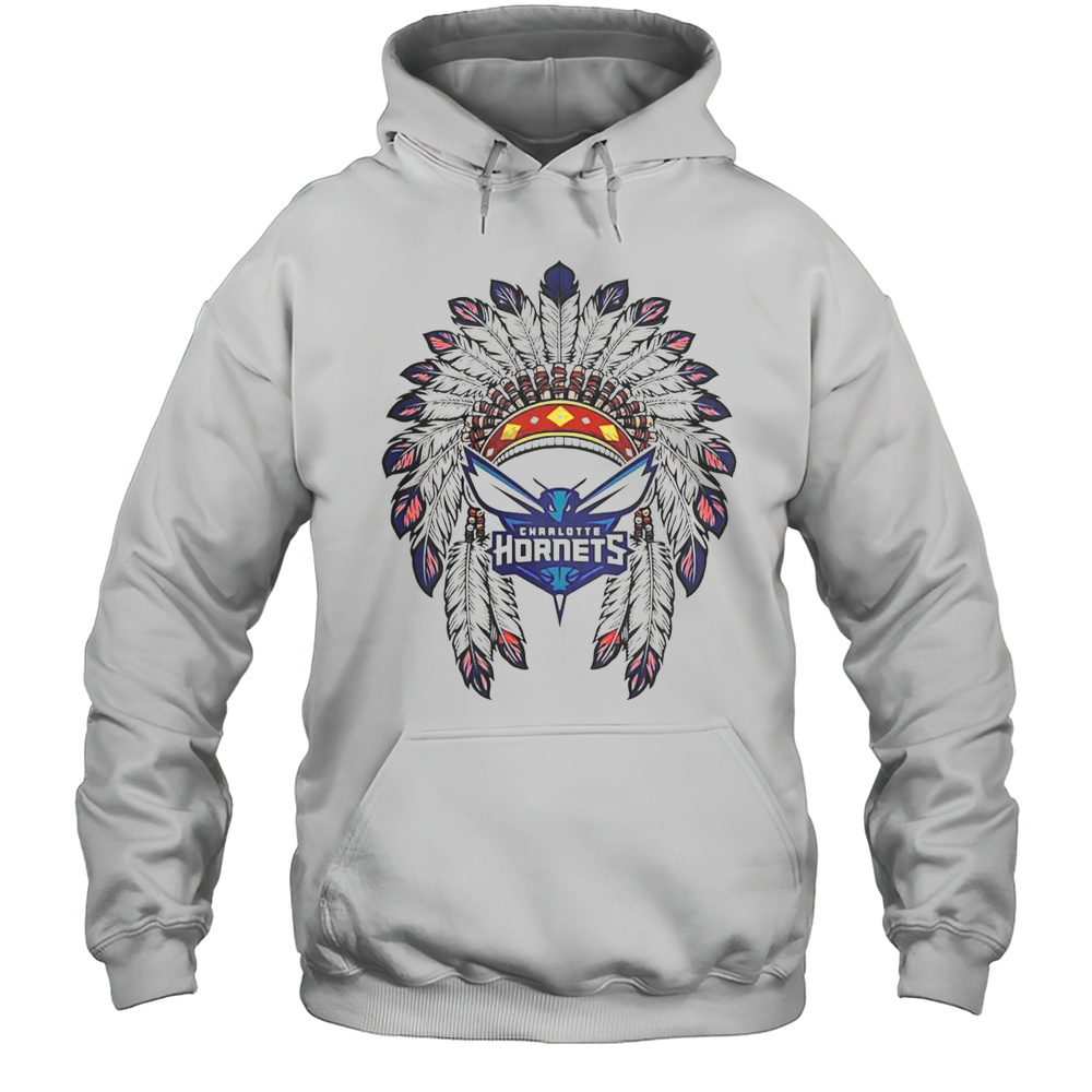 Charlotte Hornets Native American Logo T-Shirt Unisex Hoodie