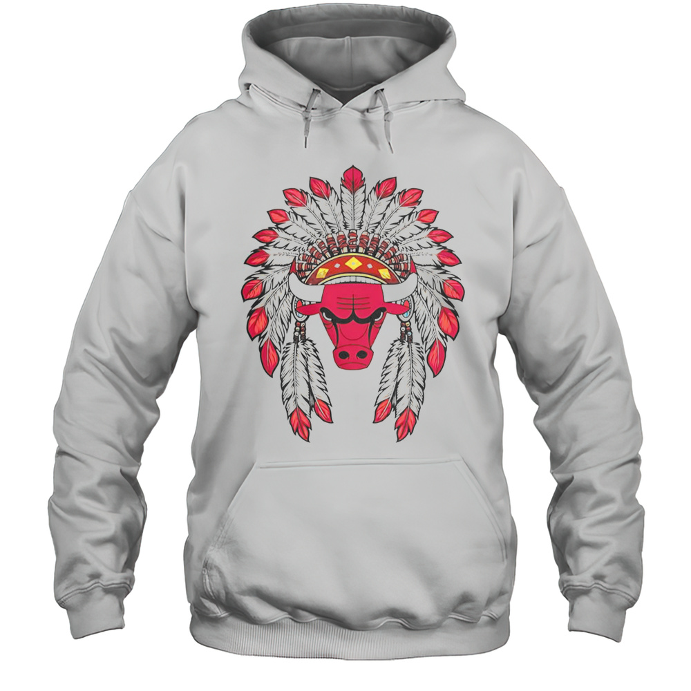 Chicago Bulls Native American Logo T-Shirt Unisex Hoodie