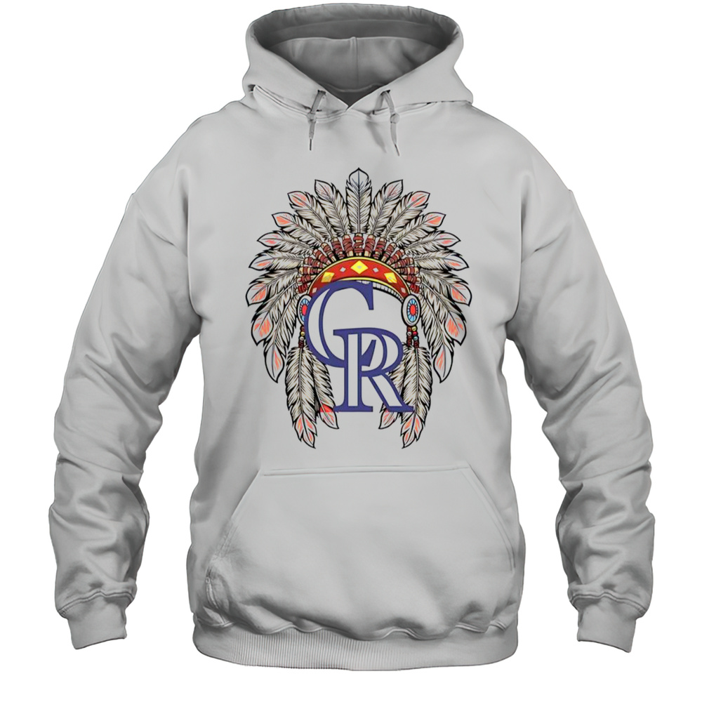 Colorado Rockies Native American Logo T-Shirt Unisex Hoodie