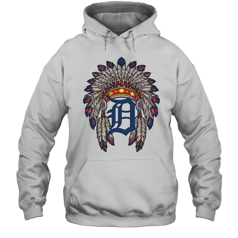 Detroit Tigers Native American Logo T-Shirt Unisex Hoodie