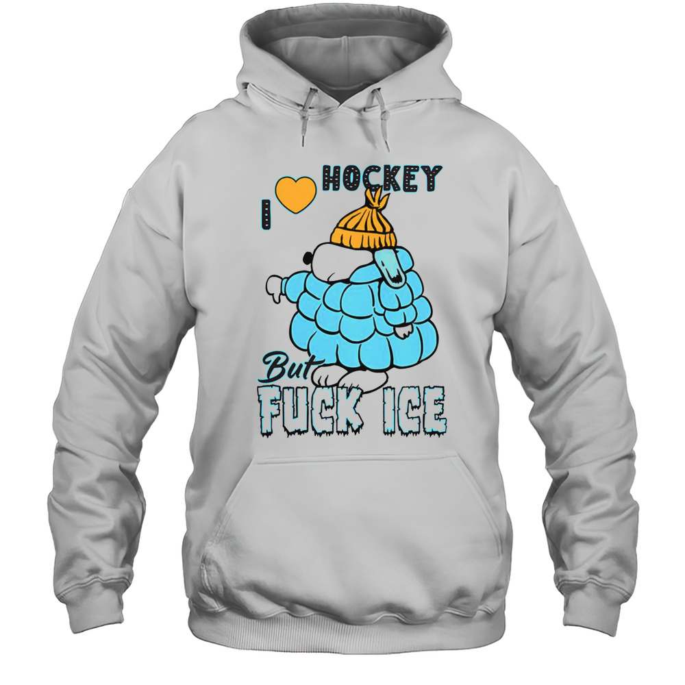 I Love Hockey Ivory Snoopy T-Shirt Unisex Hoodie