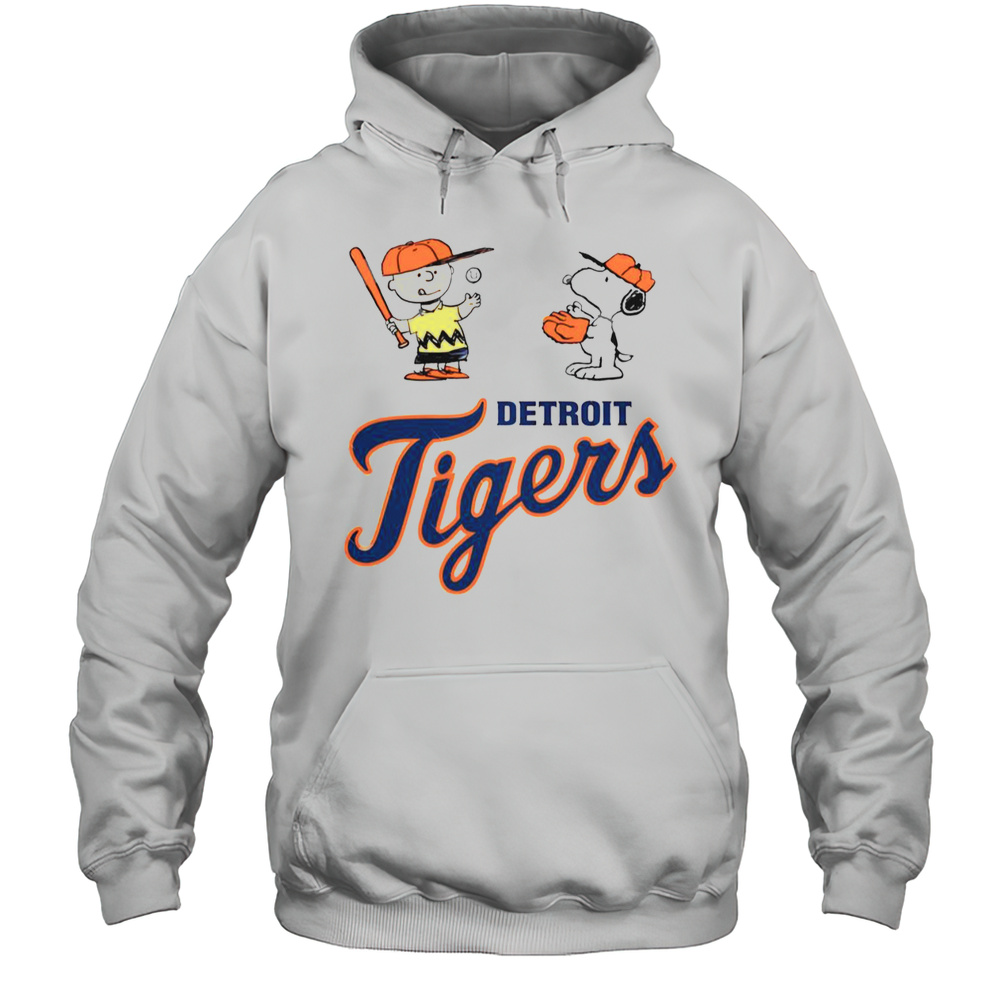 Peanuts Charlie Brown And Snoopy Detroit Tigers T-Shirt Unisex Hoodie