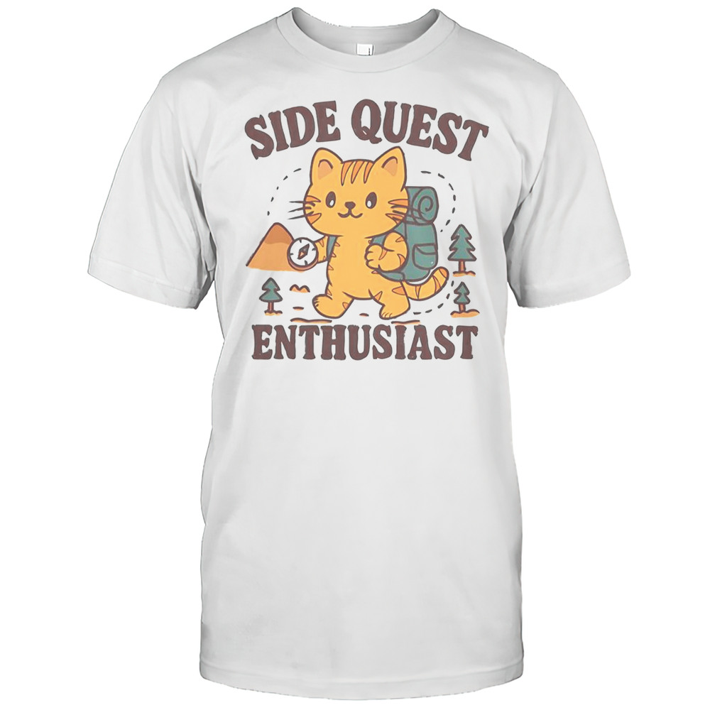Side Quest Enthusiast Cat T-Shirt