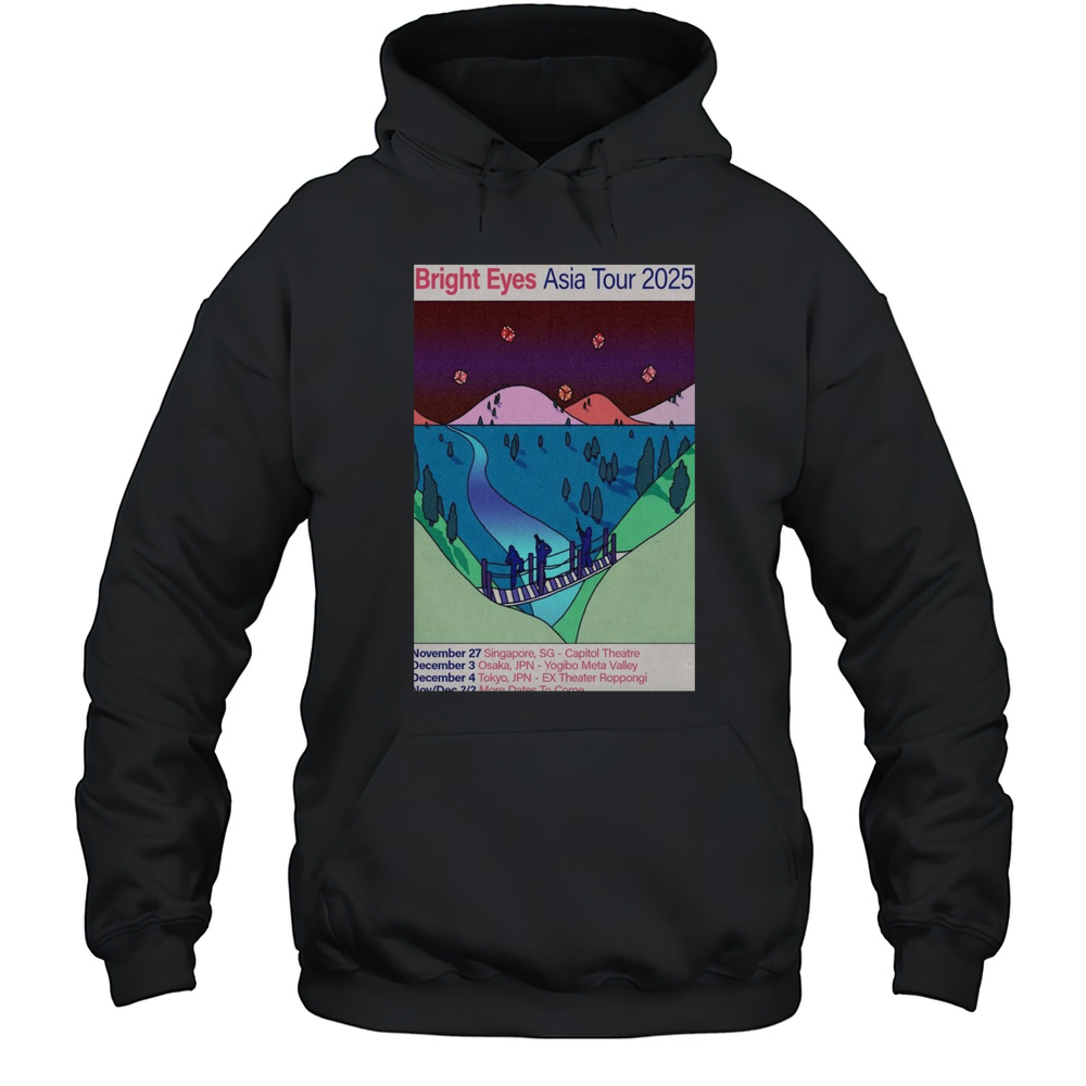 Bright Eyes Asia 2025 Tour Poster T-Shirt Unisex Hoodie