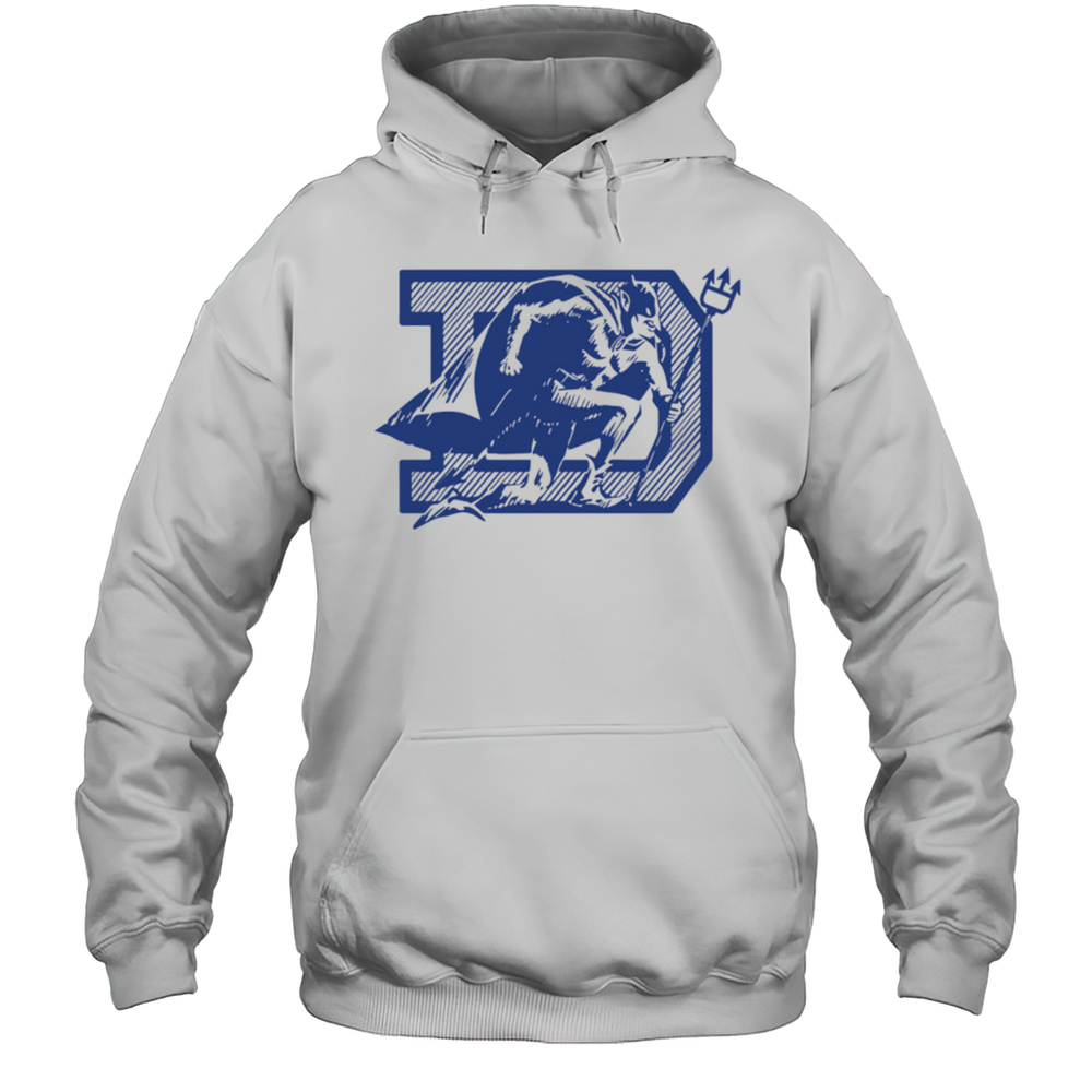 Duke Sprinting Blue Devil Logo Vintage Shirt Unisex Hoodie
