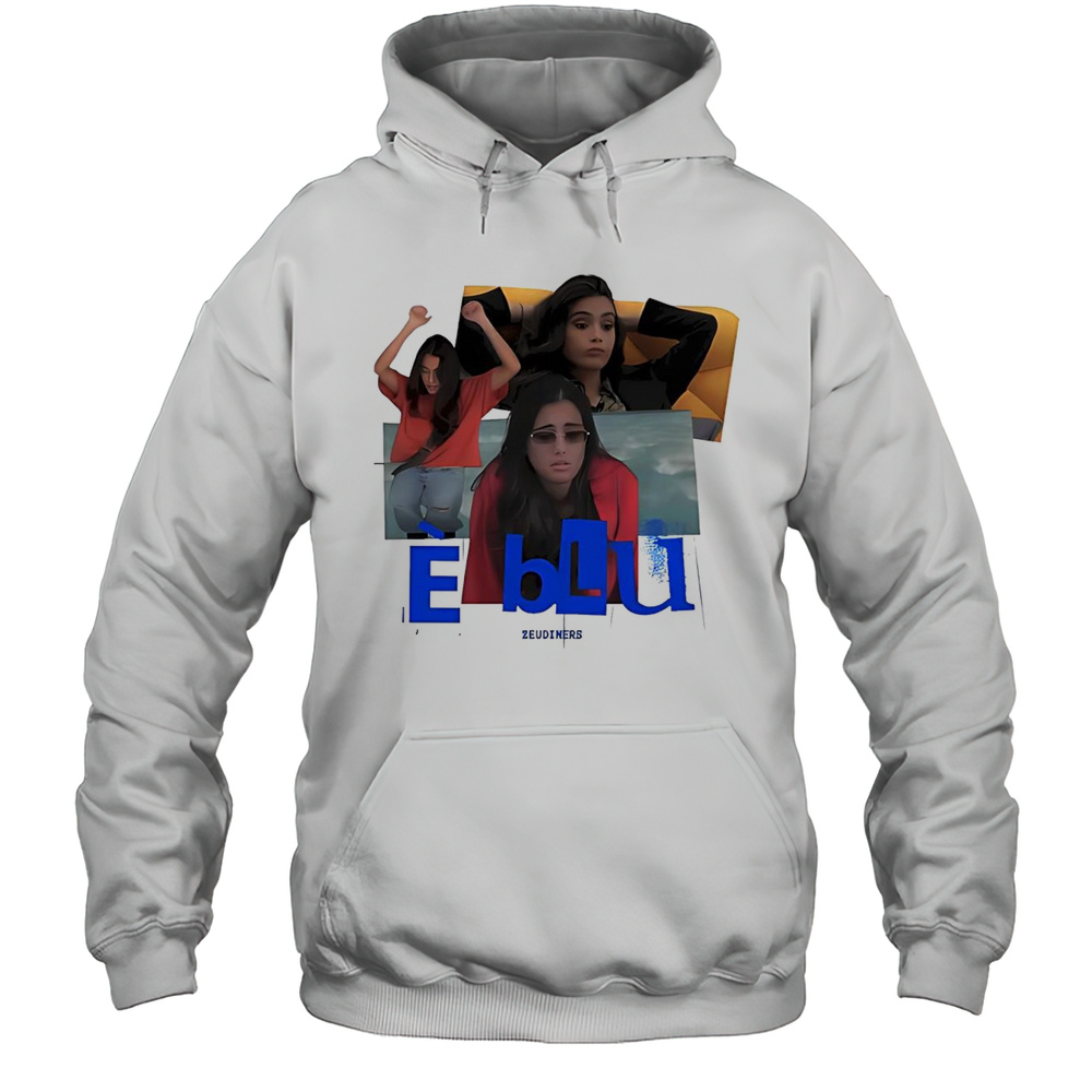 E Blu Zeudiners Piuma Tatuata T-Shirt Unisex Hoodie