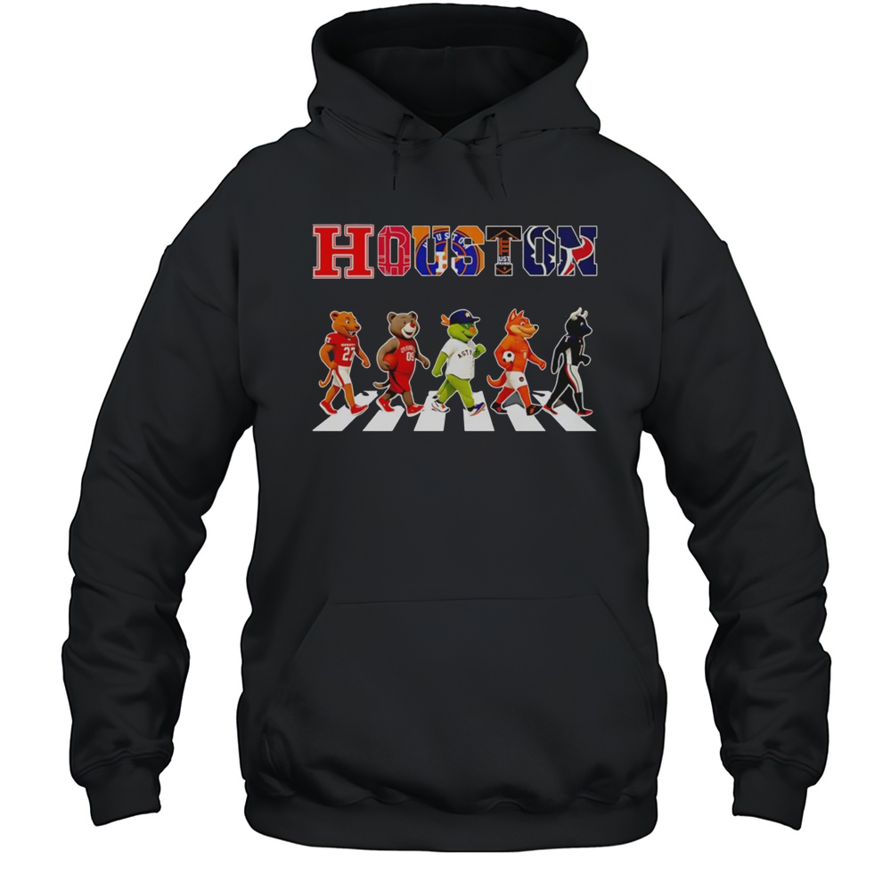 Houston Sports Chibi Mascot Cross Road Shirt Unisex Hoodie