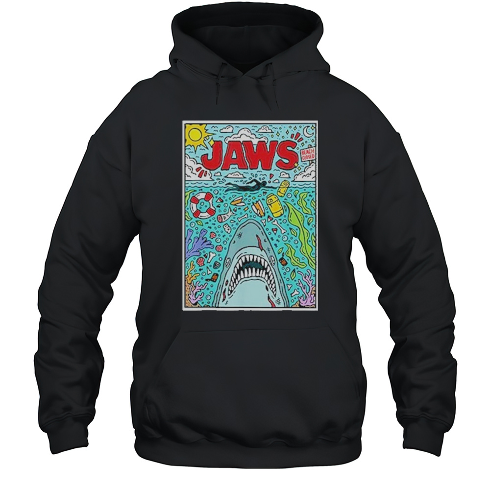 Jaws 50th Anniversary Poster Comic Chaos T-Shirt Unisex Hoodie