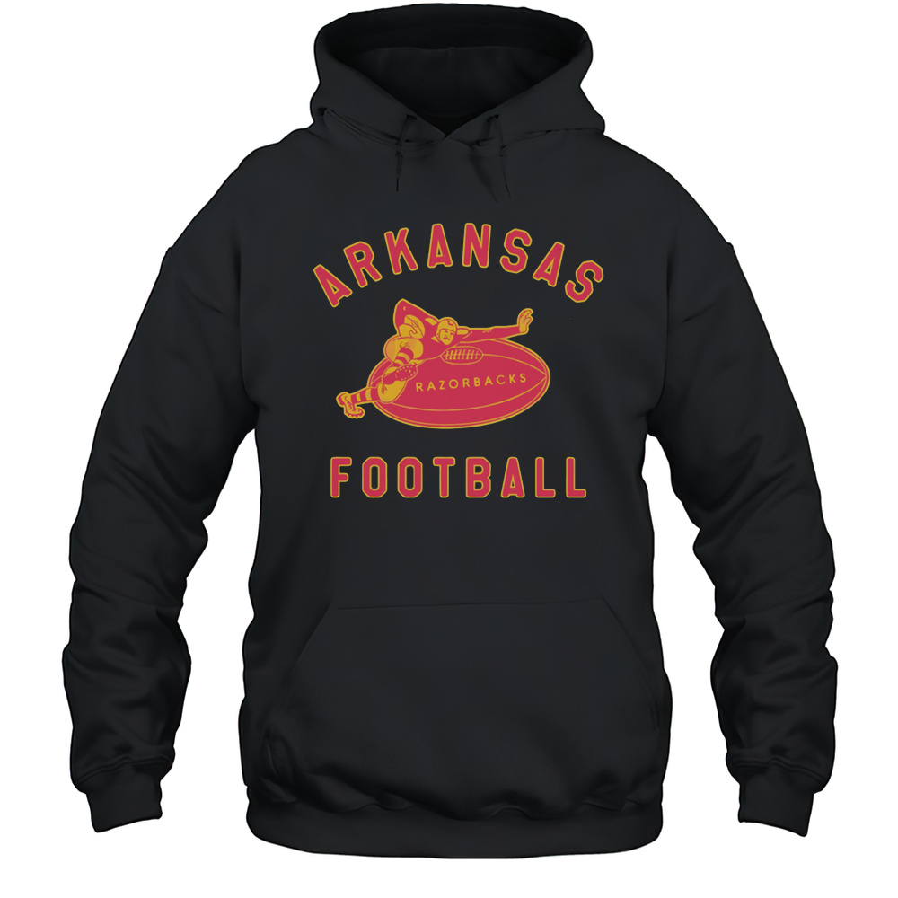Retro Arkansas Razorbacks Football Midcentury Logo Mascot Shirt Unisex Hoodie