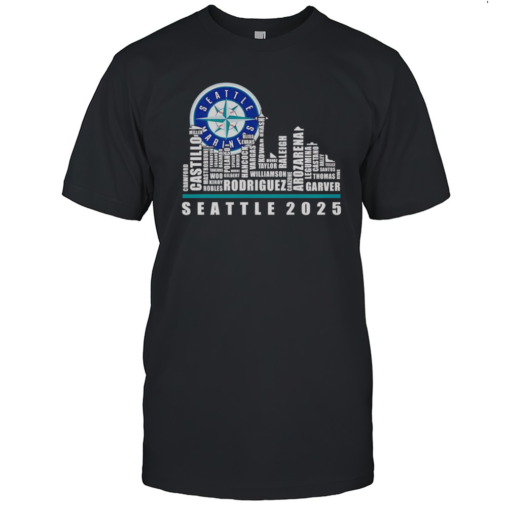 Skyline Name Seattle Seahawks 2025 Shirt