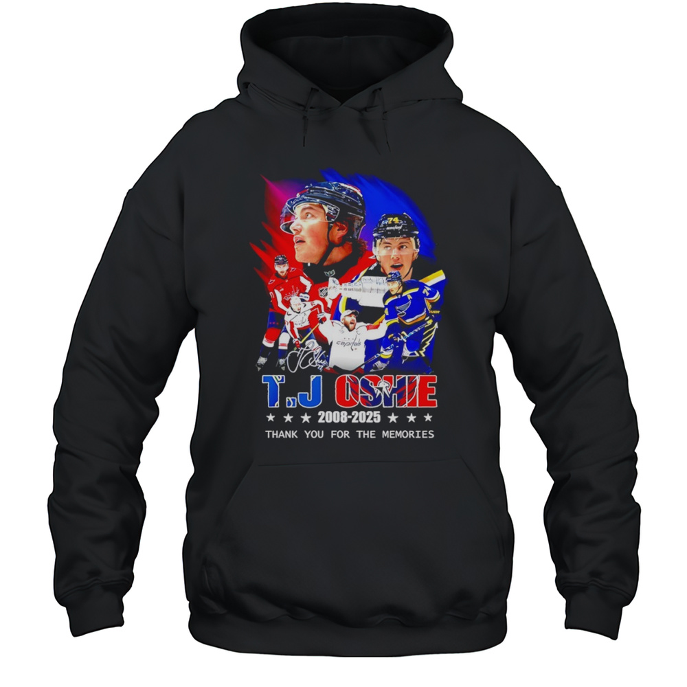 T. J. Oshie 2008-2025 Thank You For The Memories Signature Shirt Unisex Hoodie