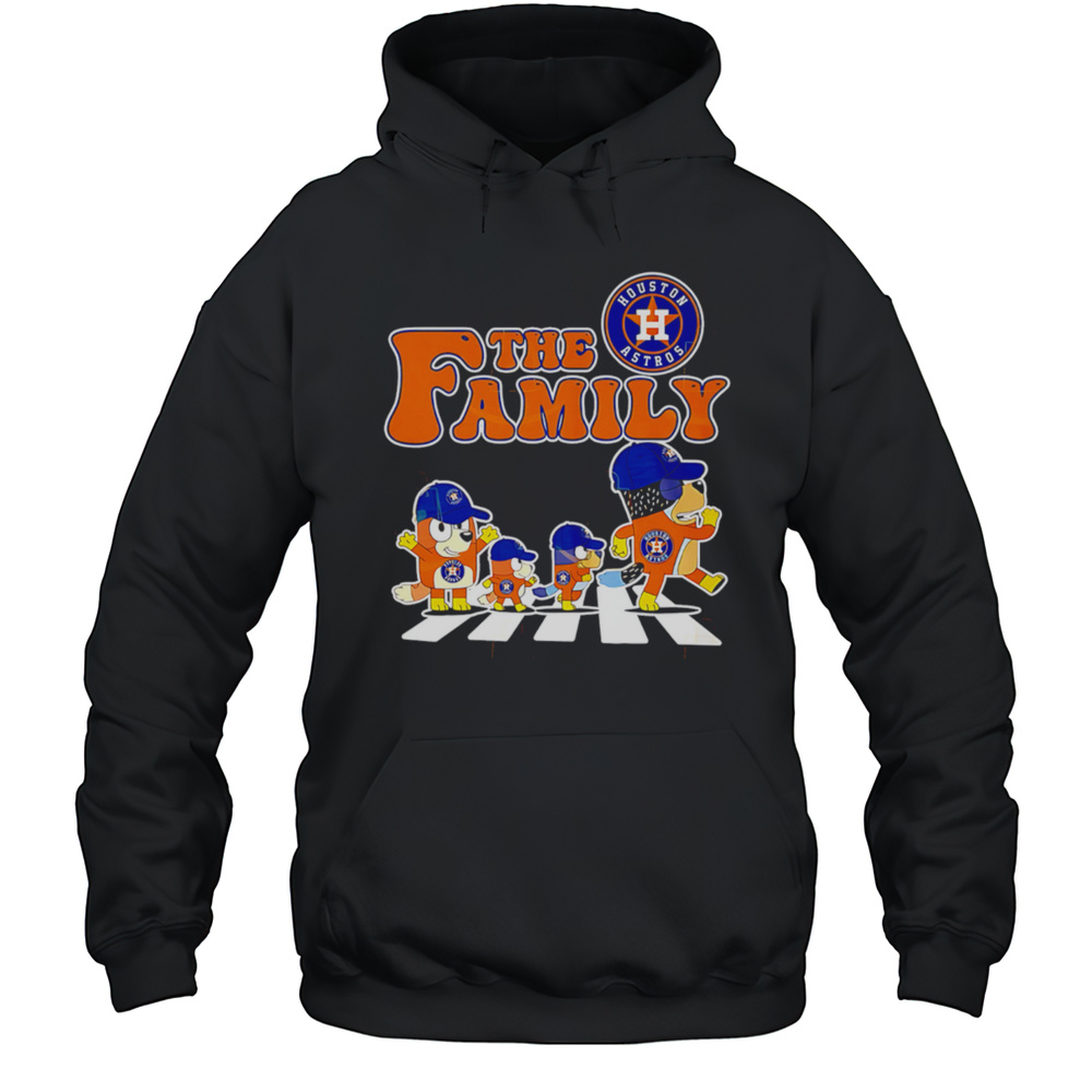 The Family Bluey X Houston Astros Funny Cartoon Shirt Unisex Hoodie