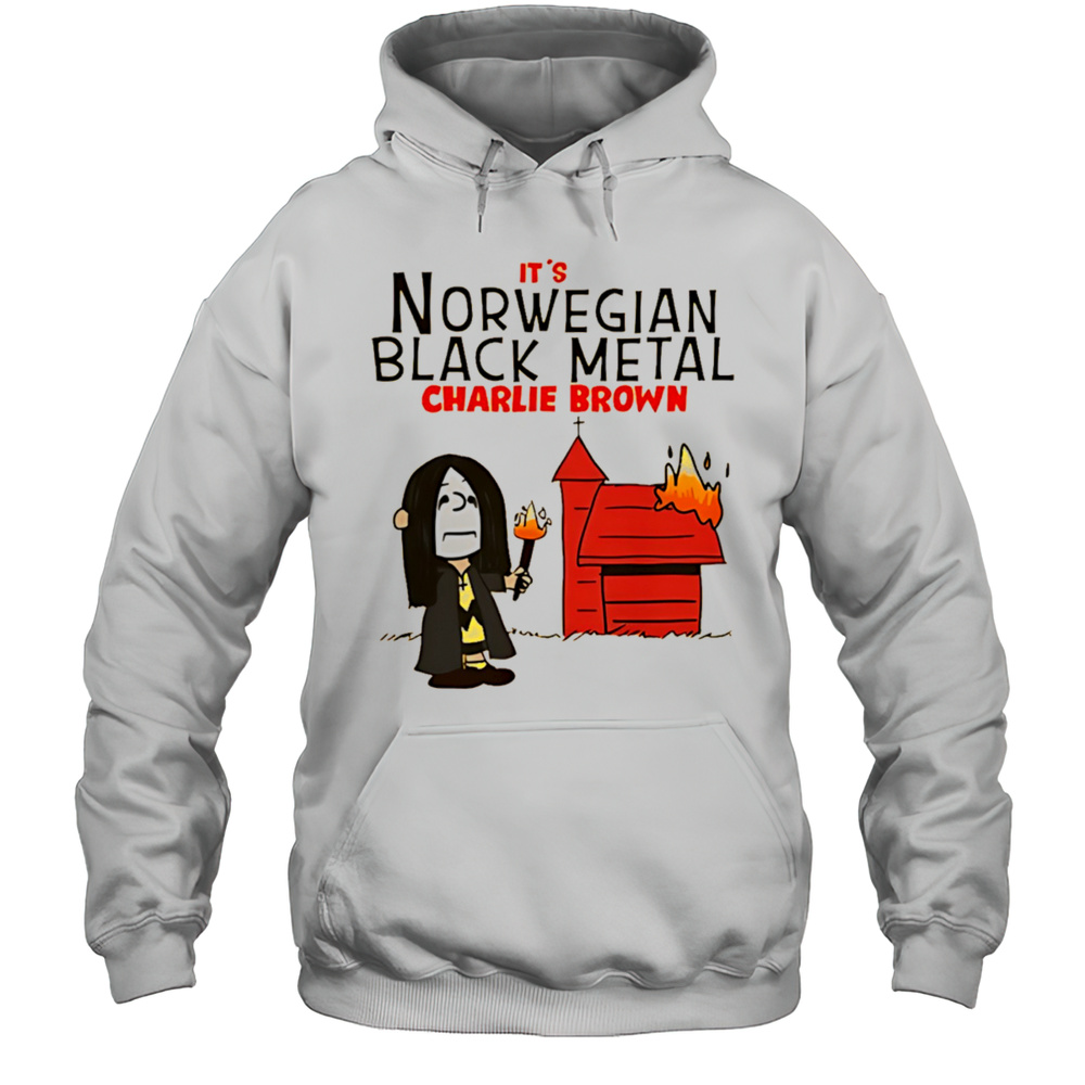 Charlie Brown Its Norwegian Black Metal Shirt Unisex Hoodie