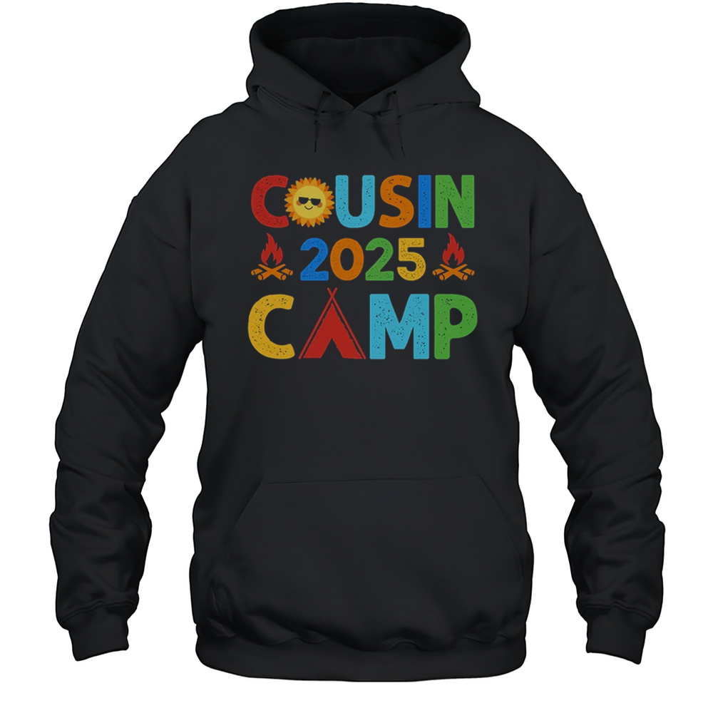 Cousin Camp 2025 Camping Crew Summer Vacation Cousin Shirt Unisex Hoodie