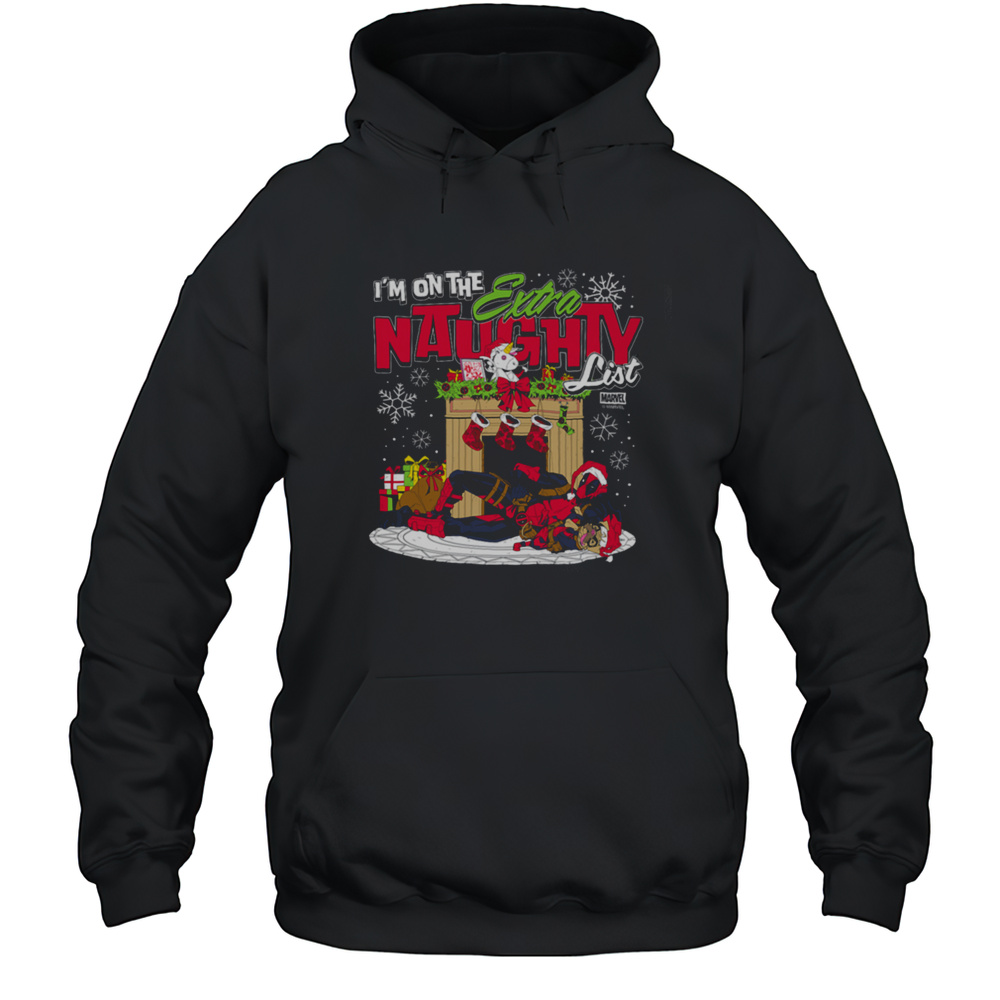 Deadpool Extra Naughty Christmas Shirt Unisex Hoodie