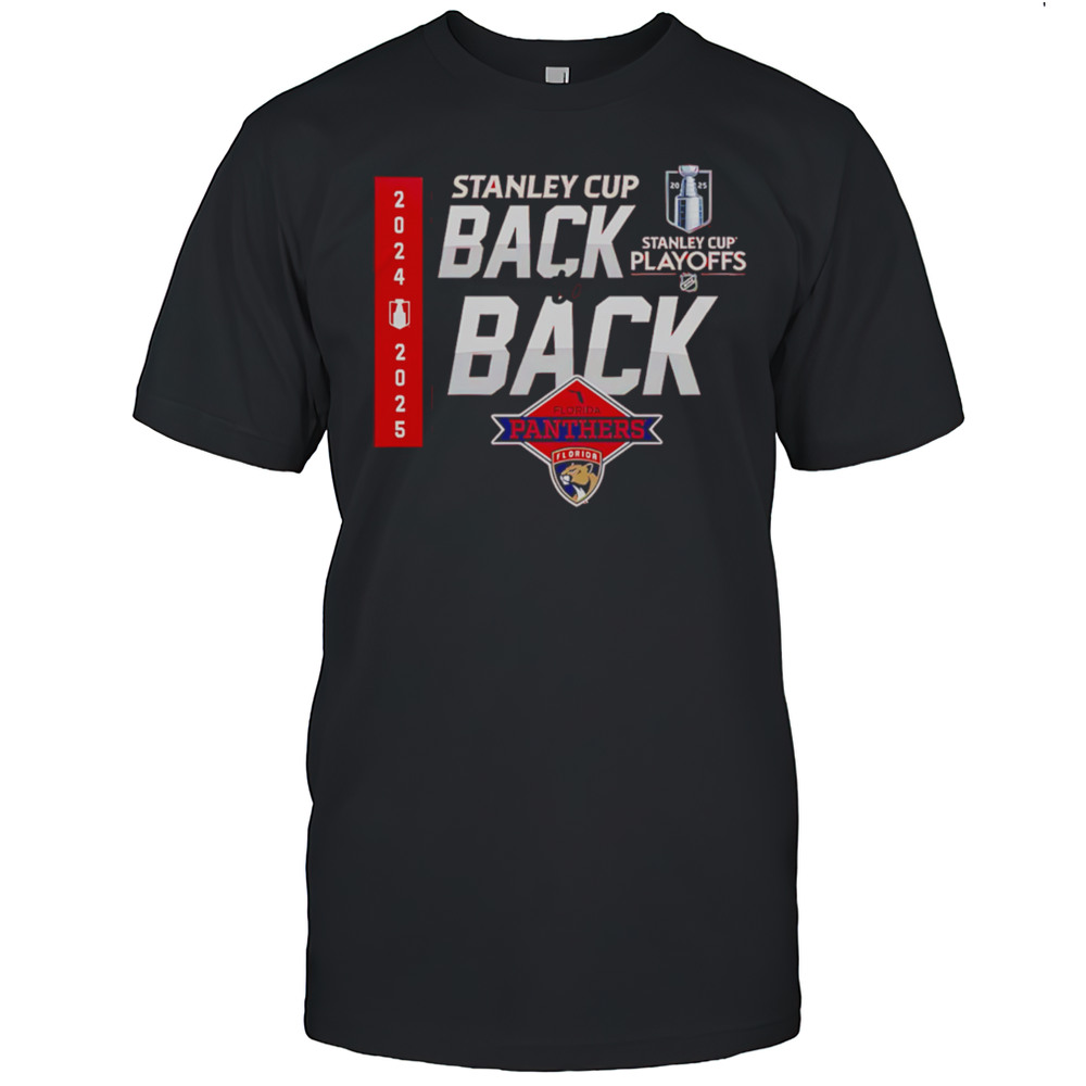 Florida Panthers 2025 Back To Back National Hockey League Final Champions Shirt