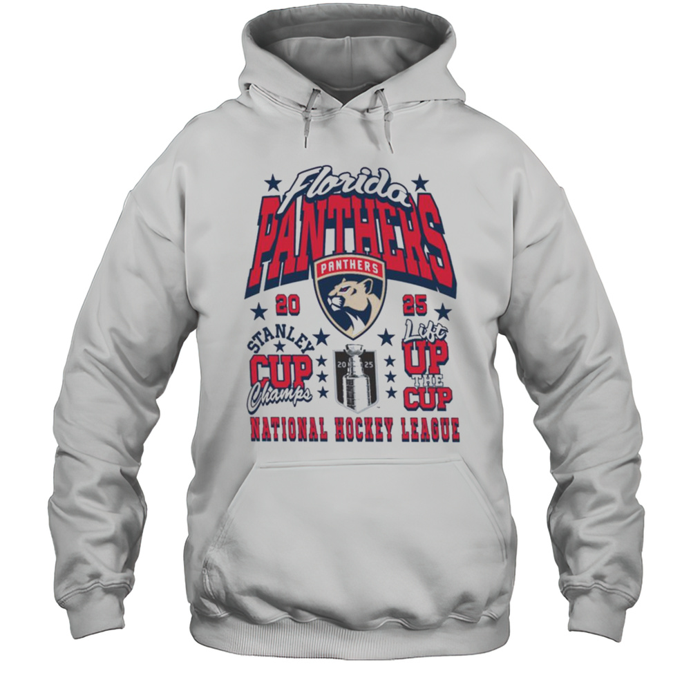 Florida Panthers 2025 Stanley Cup Champions Lift The Cup T Shirt Unisex Hoodie