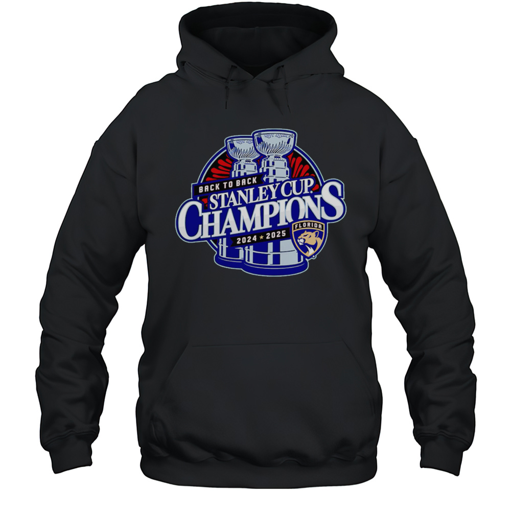 Florida Panthers Juvenile 2024-2025 Back-to-Back Stanley Cup Champions Shirt Unisex Hoodie