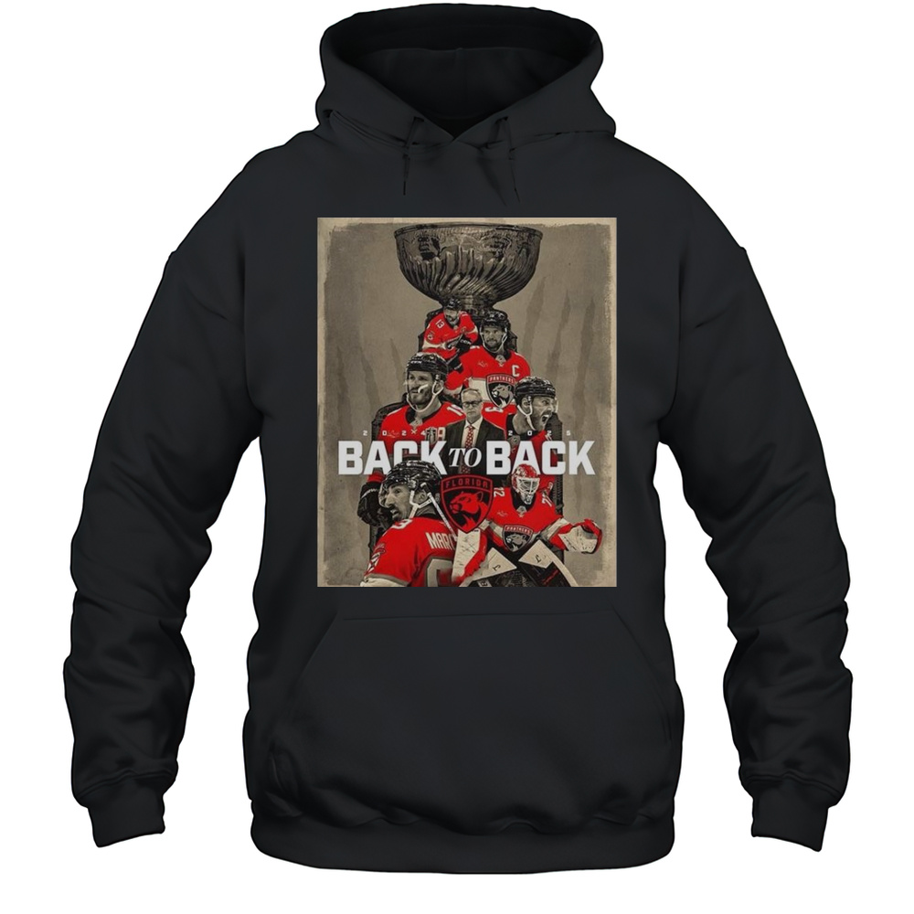 Florida Panthers Win Stanley Cup 2025 NHL Champions Back To Back Poster Shirt Unisex Hoodie