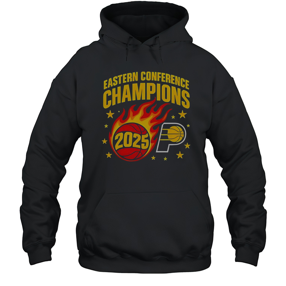 Indiana Pacers Eastern Conference Champions 2025 T-Shirt Unisex Hoodie