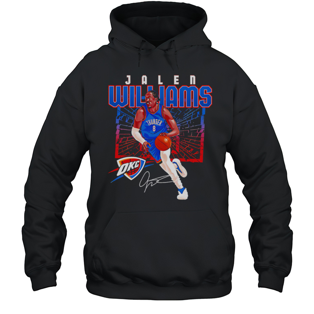 Jalen Williams Oklahoma City Thunder Shattered Shirt Unisex Hoodie