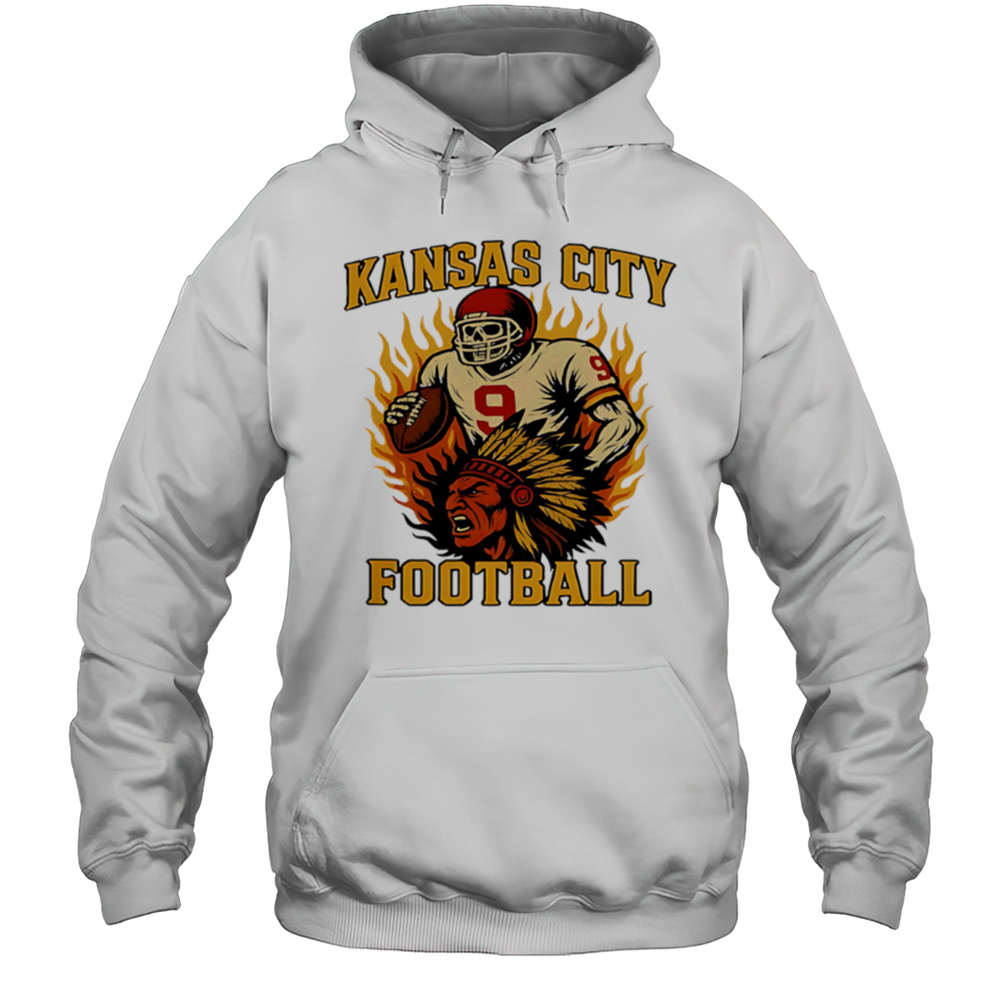 Kansas City Skull Football Native Americans Shirt Unisex Hoodie