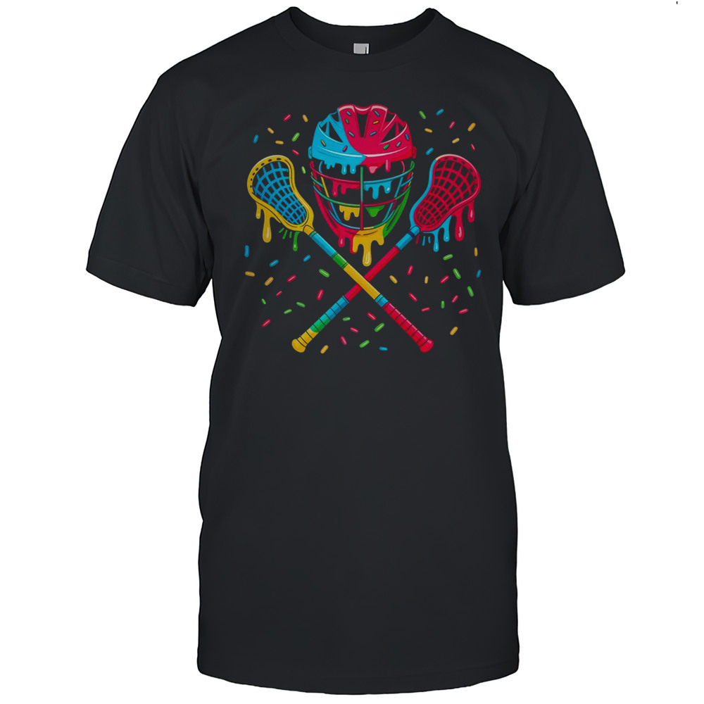 Lacrosse Drip Lax Sticks Helmet Melting Ice Cream Shirt