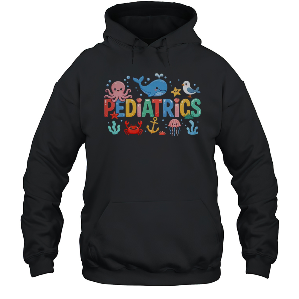 Summer Sea Animal Pediatrics Nurse PEDS RN Pediatrician Shirt Unisex Hoodie