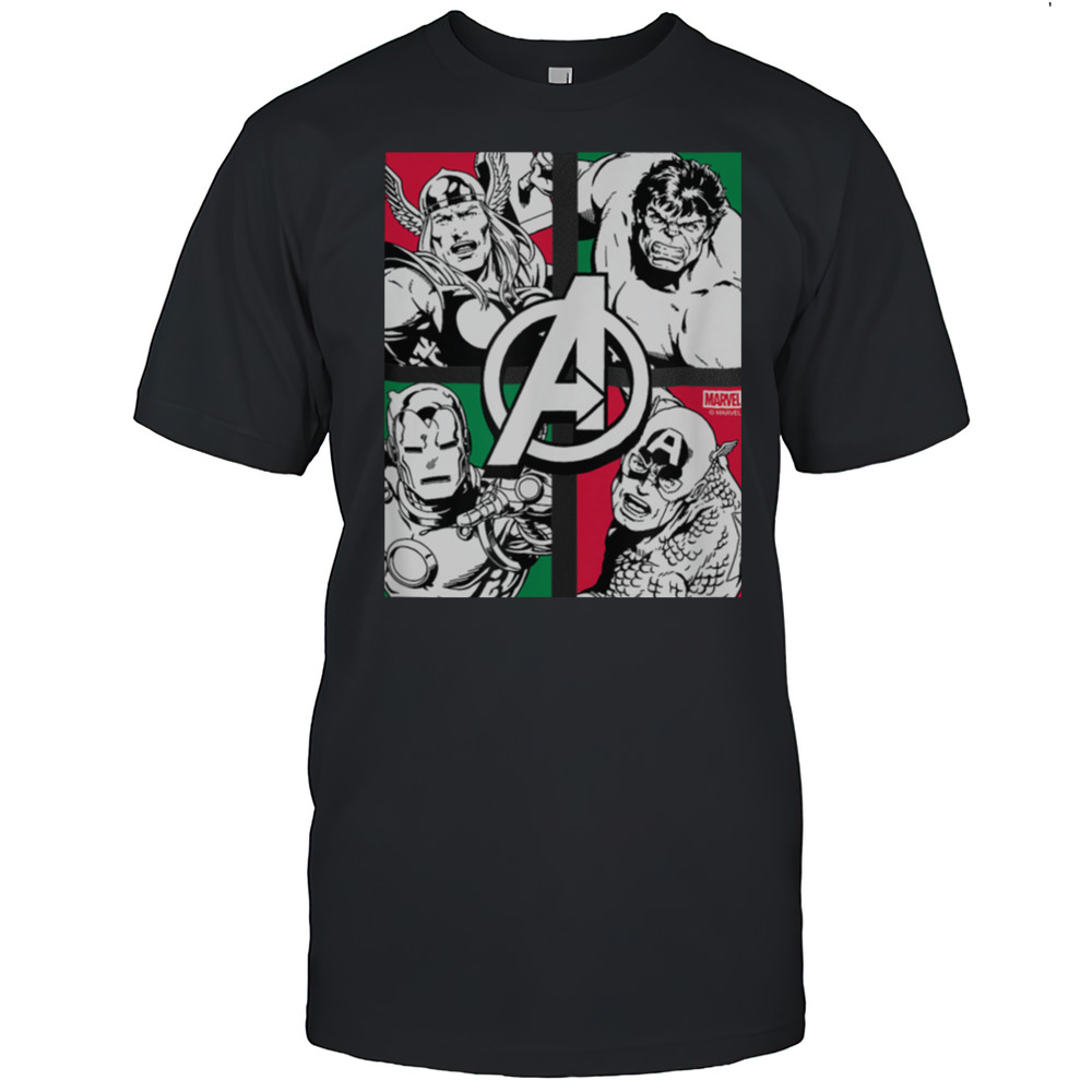 The Avengers Christmas Grid Shirt