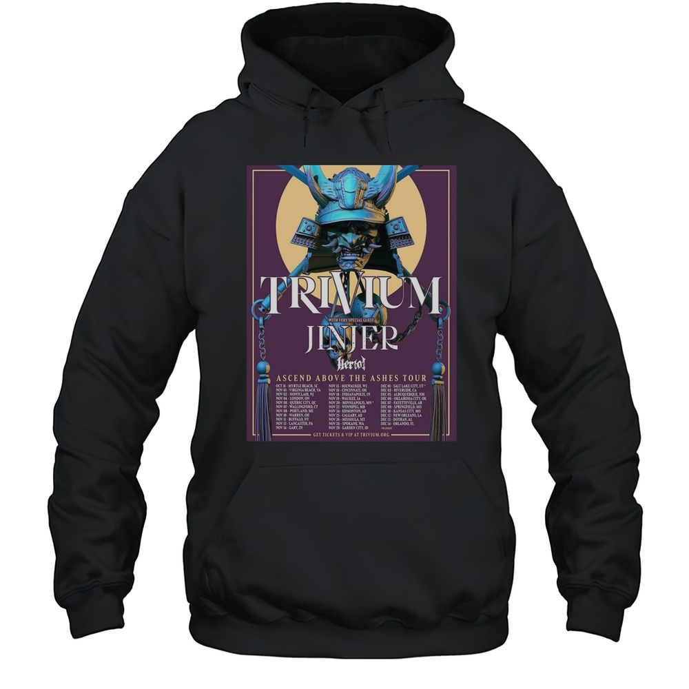 Trivium Ascend Above The Ashes Tour 2025 North America Tour Shirt Unisex Hoodie