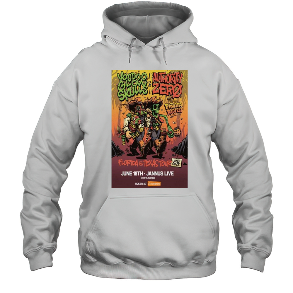 Voodoo Glow Skulls  Authority Zero Poster Tour June 2025 Shirt Unisex Hoodie