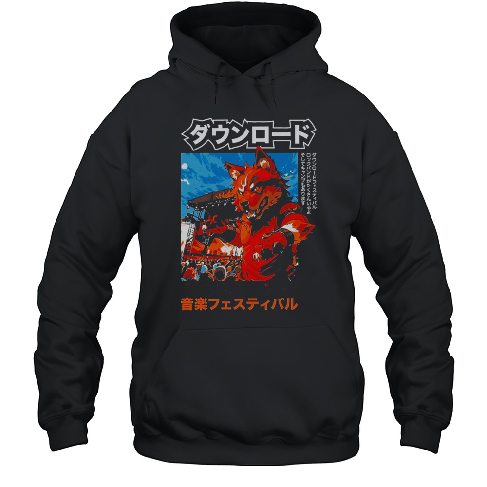 Download Festival 2025 Anime Fox T-Shirt Unisex Hoodie