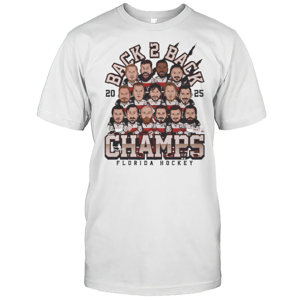 Florida Hockey Champs 2025 Cartoon Shirt