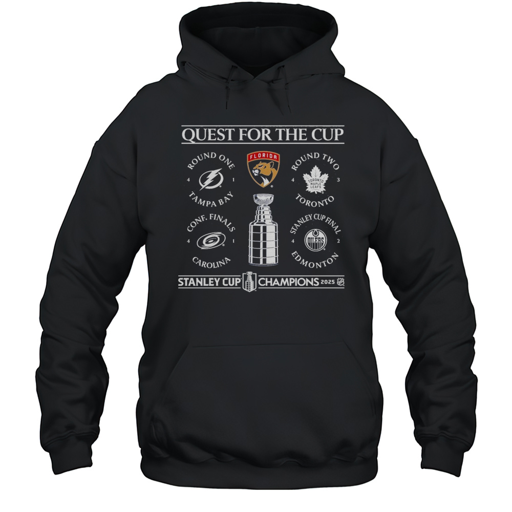 Florida Panthers 2025 Stanley Cup Champions Schedule T-Shirt Unisex Hoodie