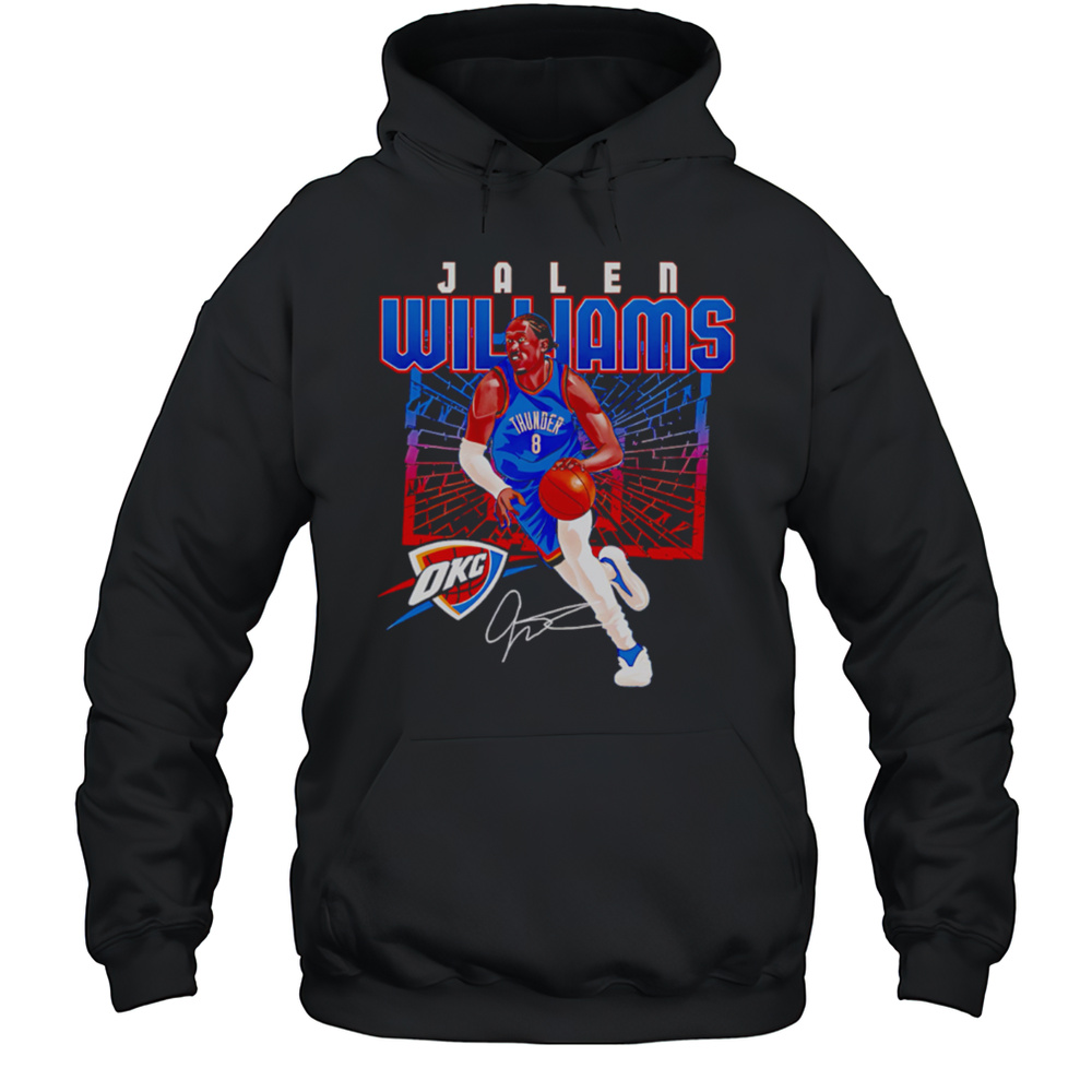 Jalen Williams Oklahoma City Thunder Shattered Shirt Unisex Hoodie