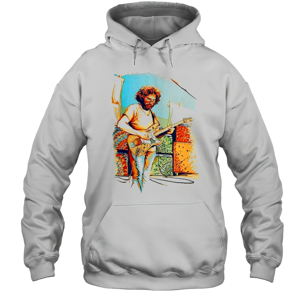 Jerry Garcia Alligator Guitar Portrait T-shirt Unisex Hoodie